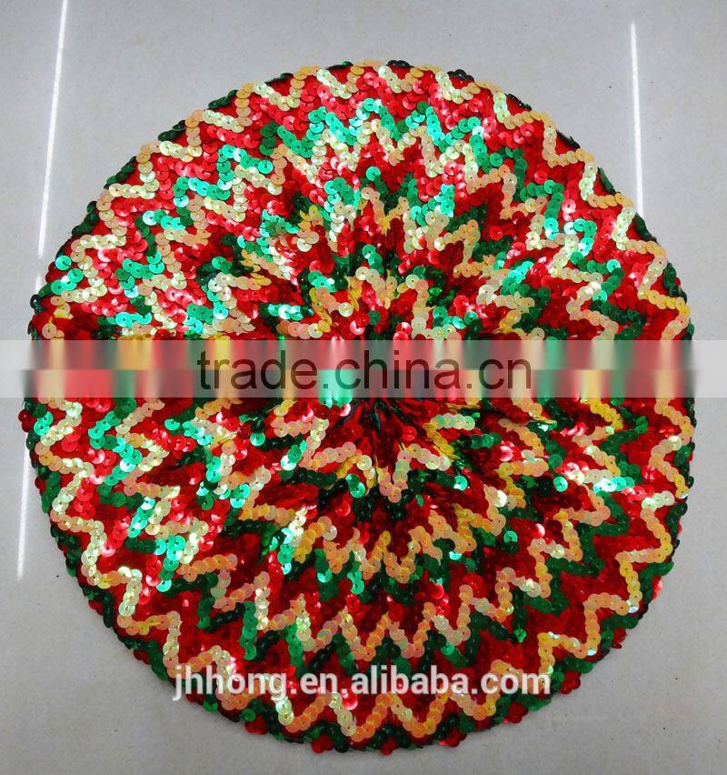 New Ladies Stretch Glitter sequin hats for women party paillette hat