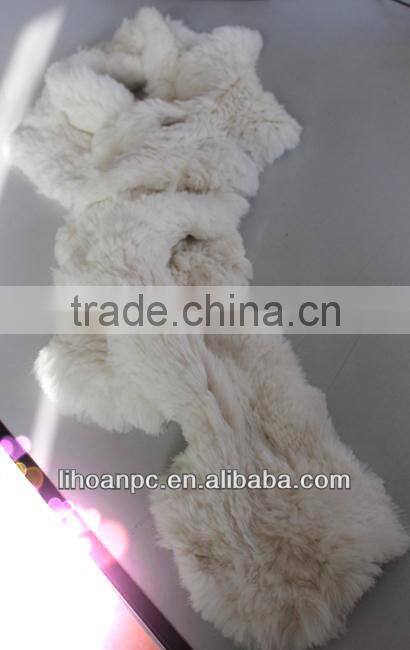 rex rabbit fur scarf