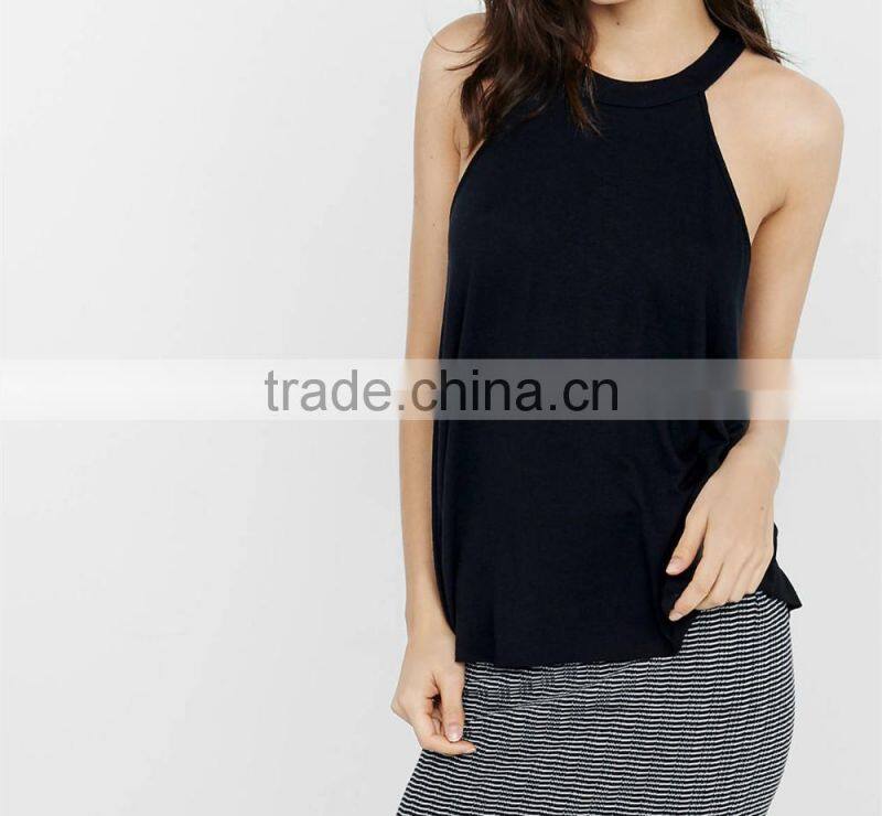 2016 Fashion Abbreviated Swing Halter Tank Top HST8030