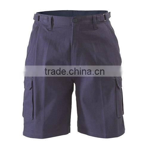 Multi-pocket Working Trousers Cotton Drill Mens Cargo Shorts