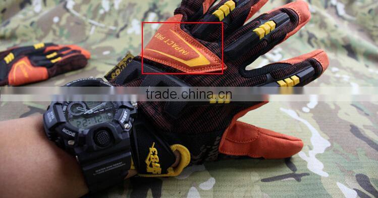 custom fashion orange antislip abrasion proof cycling gloves