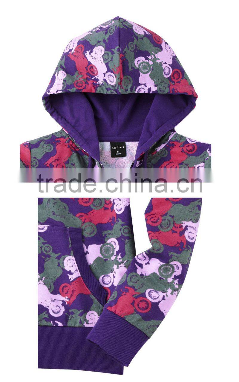 Wholesale custom New model fashion camo design womens all pull over screen print hoodies fancy hoodie factory price