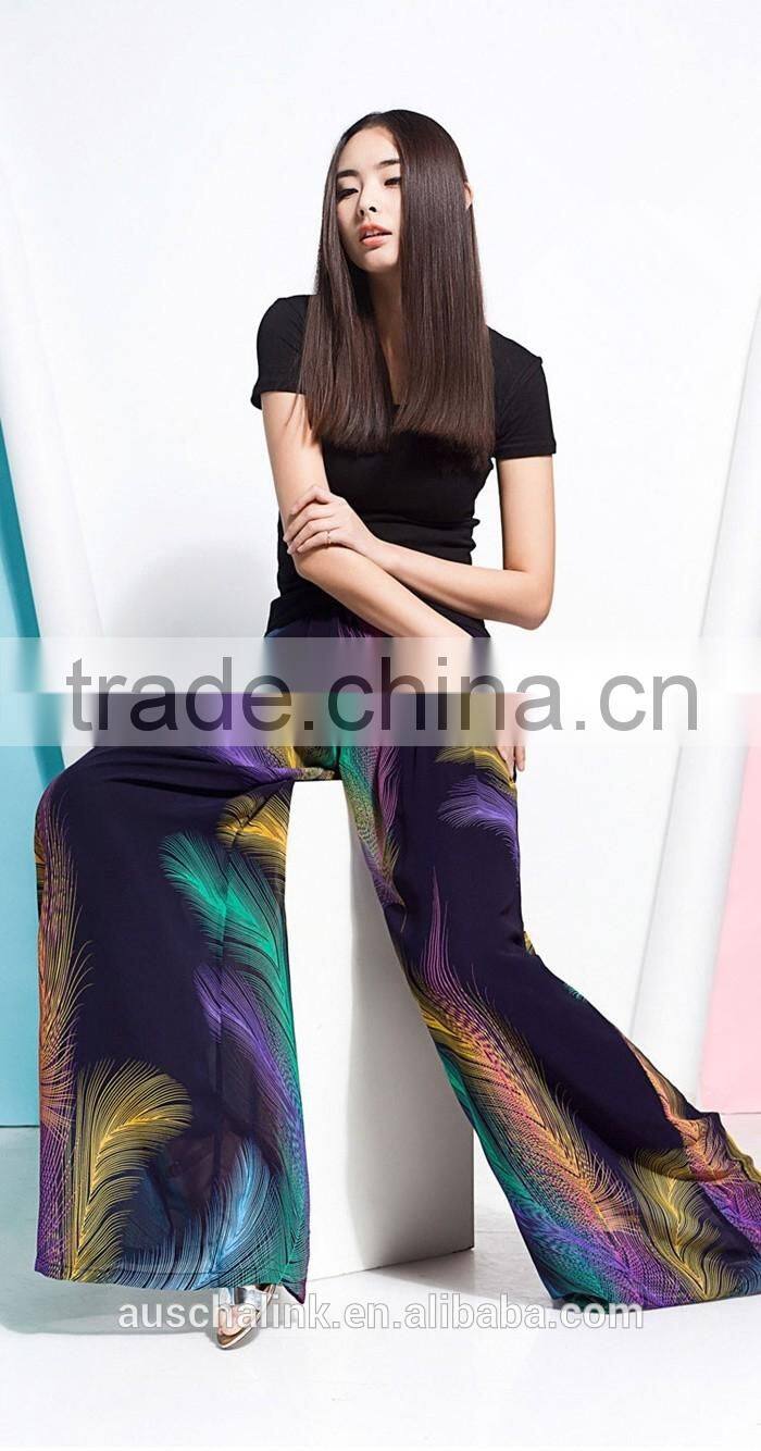 summer lady wide hips casual loose wide leg square dance pants