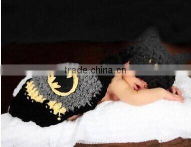 OEM Manufacturer Cute Baby Infant Newborn Handmade Crochet Beanie Hat Clothes Baby Photograph Props