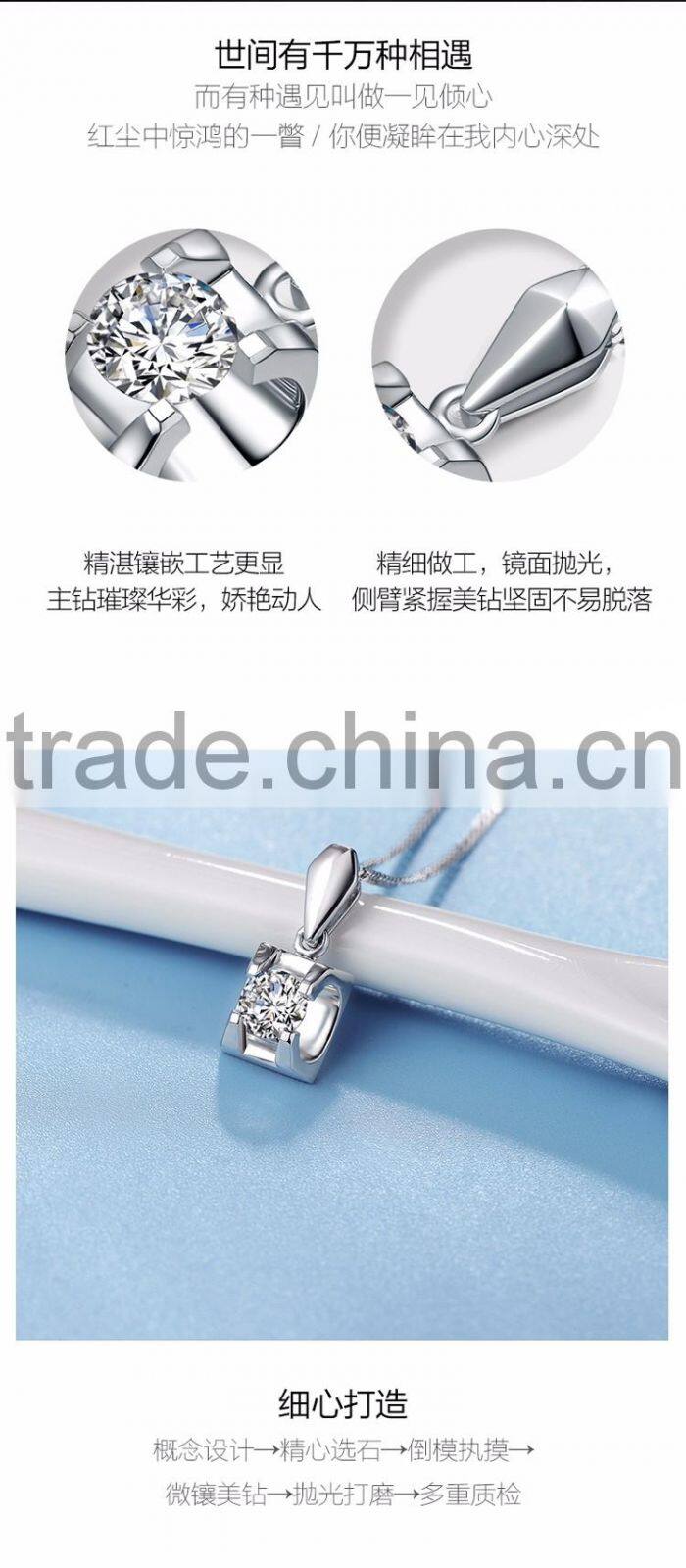 Professional Promotional Diamond White Gold Necklace