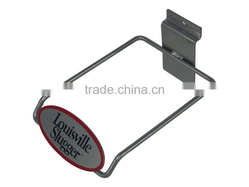 Baseball glove holder slatwall hooks accessory