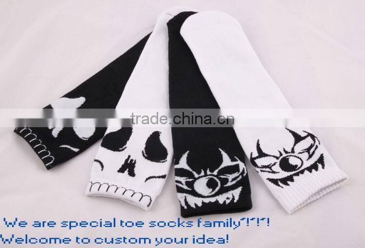 unisex combed cotton disposable breathable halloween funny toe socks