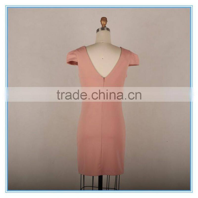 Women Sexy Backless Bodycon Slim Fit Dress With Crystal Beaded2016