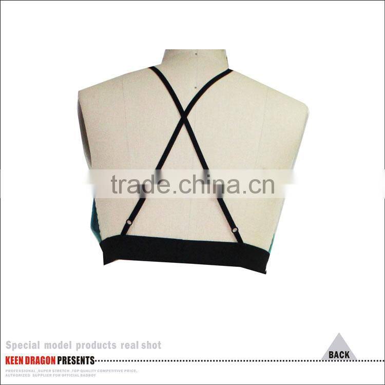 Women's activewear Yoga + running strappy print fashionable sports bra