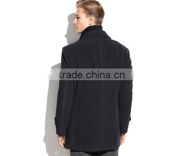 Custom Design Elegant Double Breasted Wool Trench Coat
