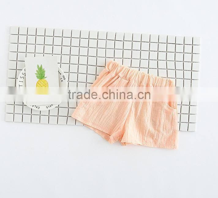 Summer Apparel Latest Arrivals Linen Fabric Shorts Daliy Wearing Baby Clothes