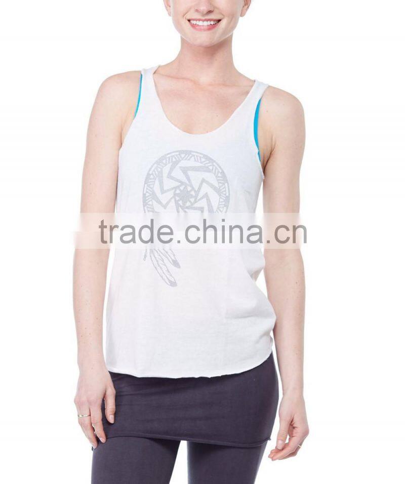 China supplier wholesale beautiful women sports vest plain gym vest