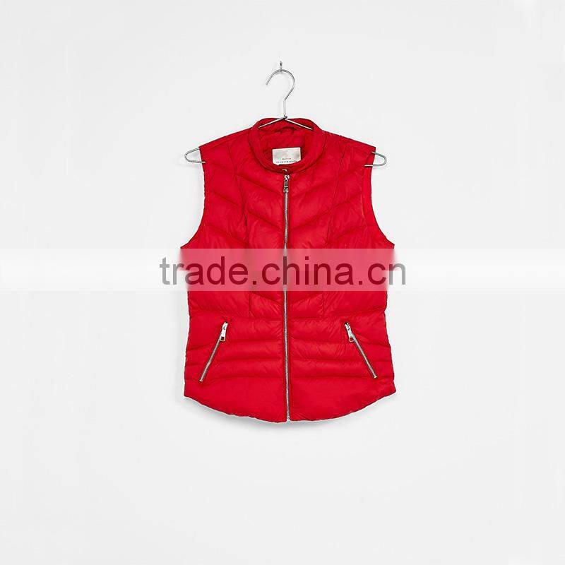 Wholesale high quality womens nylon vest winter sleeveless jacket
