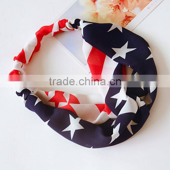 2015 alibaba wholesale american flag headband