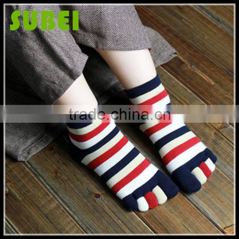 2015 High quality thin summer fashion female five fingers socks,Pure cotton breathable and Anti-Bacterial toe scoks