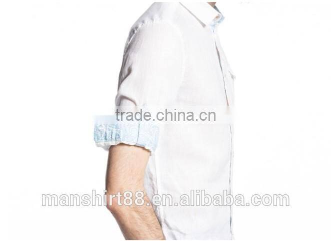 2016 fashion men's 100% hemp shirt