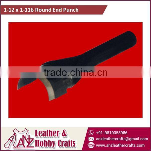 1-12 x 1-116 Round End Punch for Traditional Leather Craftmanship