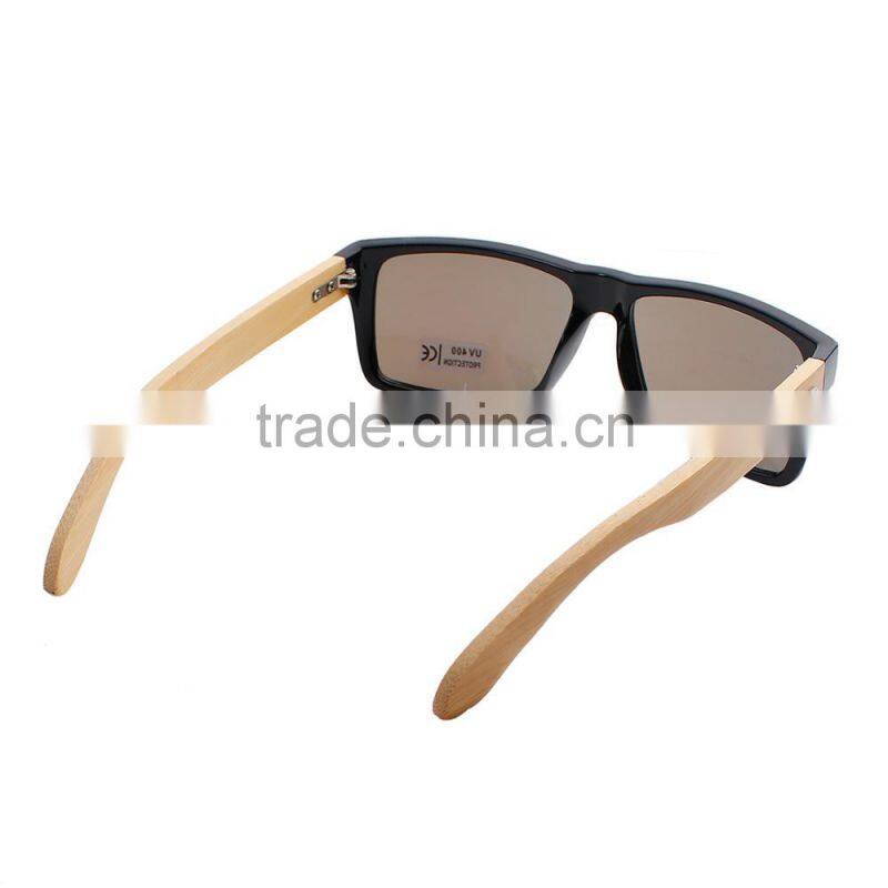 2017 Made In China Wholesale Blue Violet Natural PC & Bamboo Sunglasses For Men