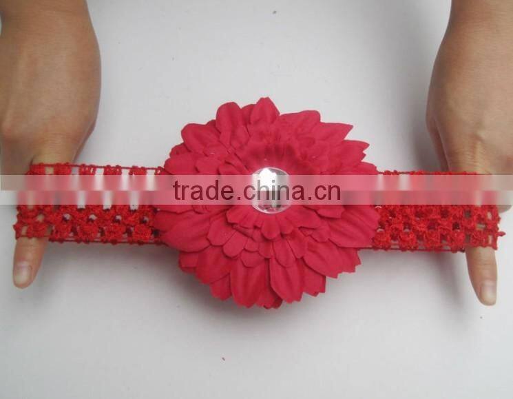 cheap knit baby headband with flower
