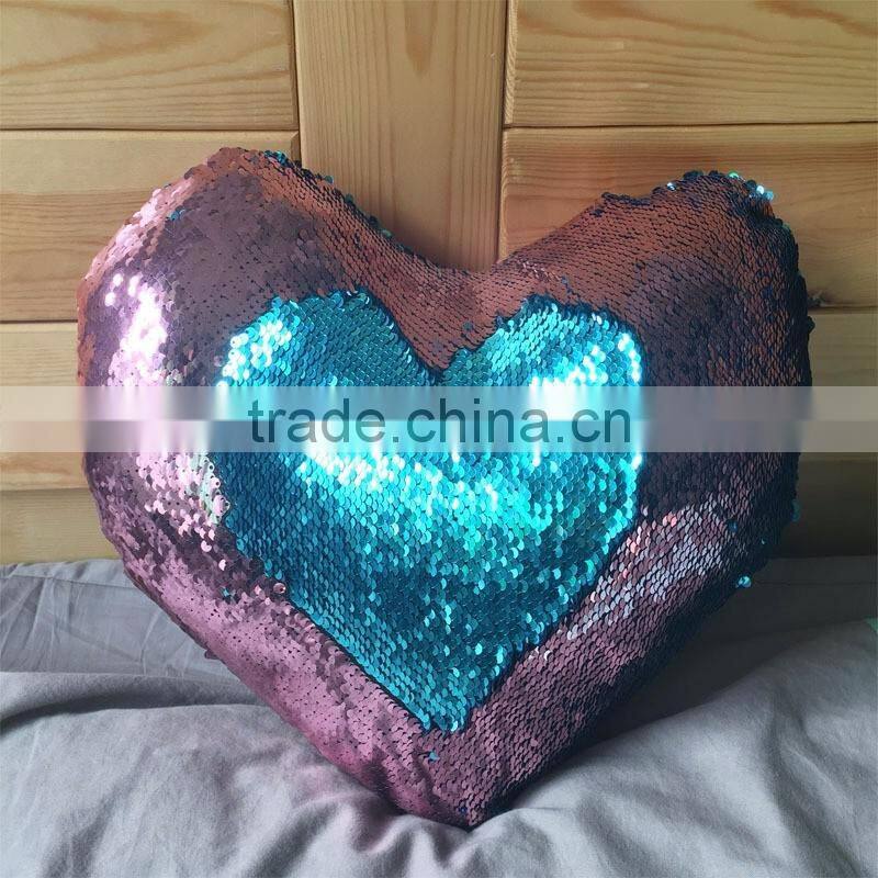 Mermaid Pillow Cases Magical Color Changing Sequin Throw Pillow Cover Magic Cushion