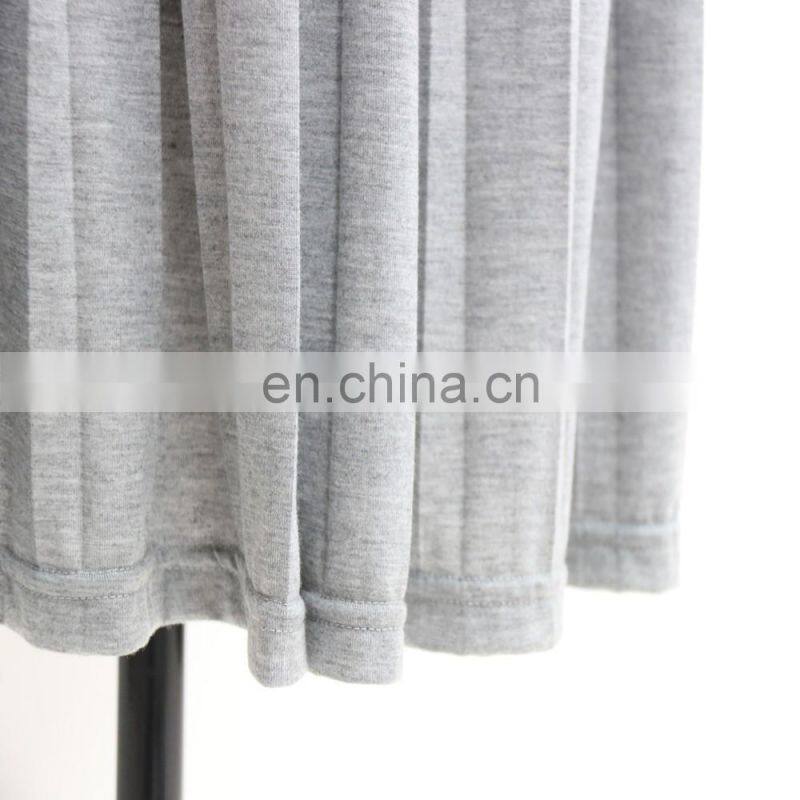 women hot sale casual long pleated knit maxi skirt