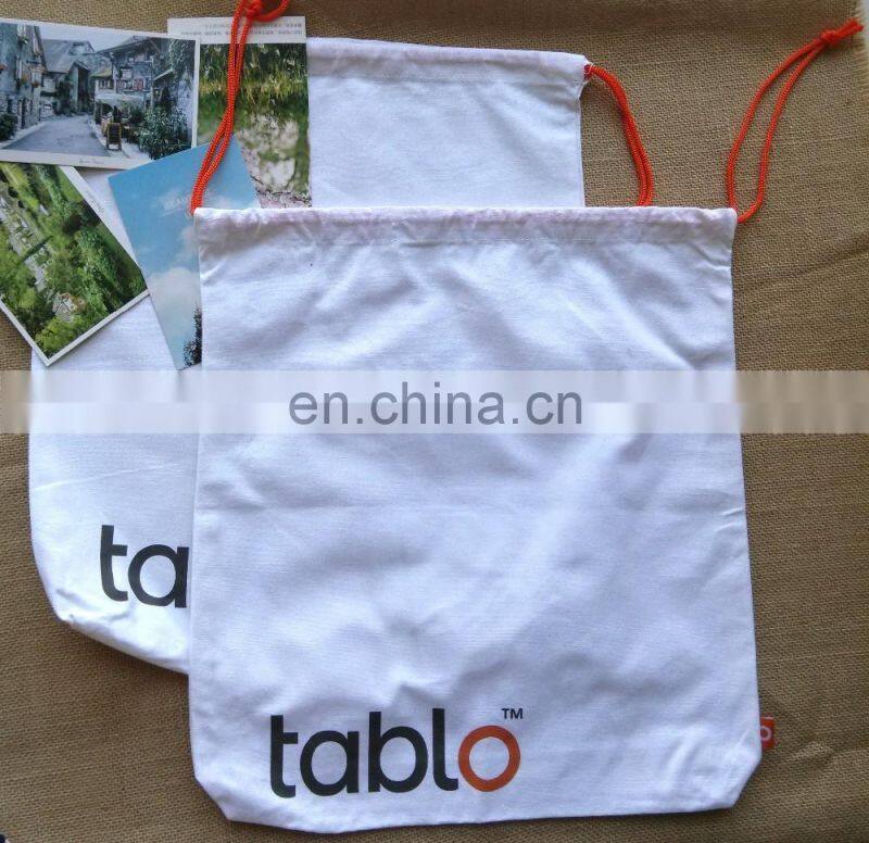 cheap cotton solid color bunch of pocket custom recycle draw string bag advertised shopping bag gift bag