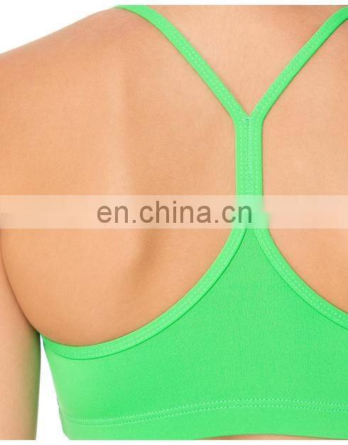 Yihao Wholesale trade assurance Women's sportswear Active Neon green push crop fitted Yoga bra