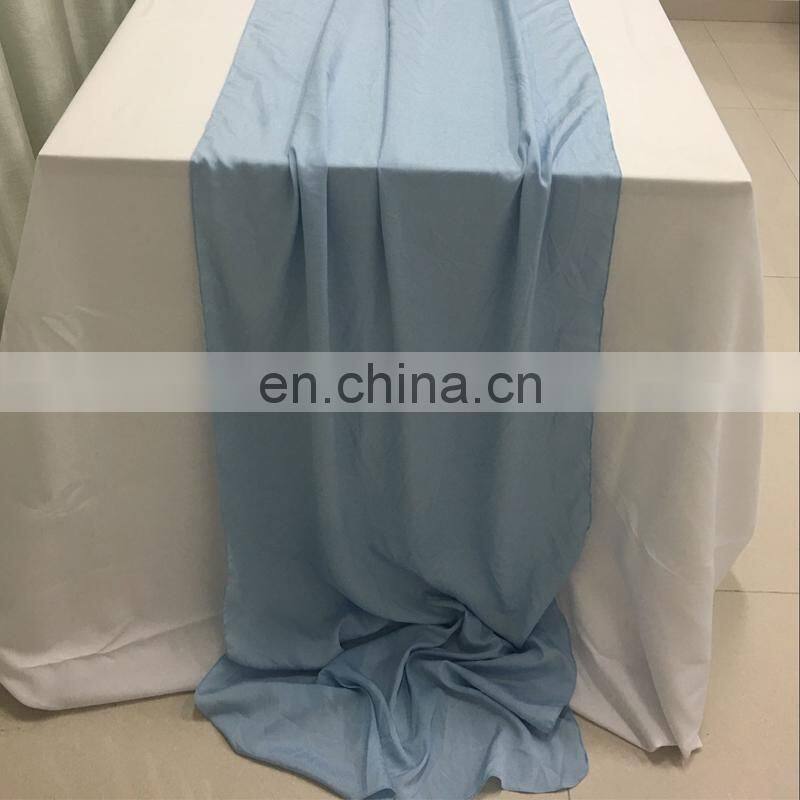 TR041#102 silk crepe de chine fabric green table runner wedding
