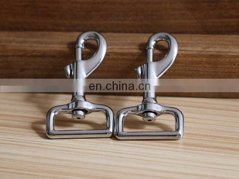 Wholesale metal swivel clasp hooks metal D ring hooks for bag handles