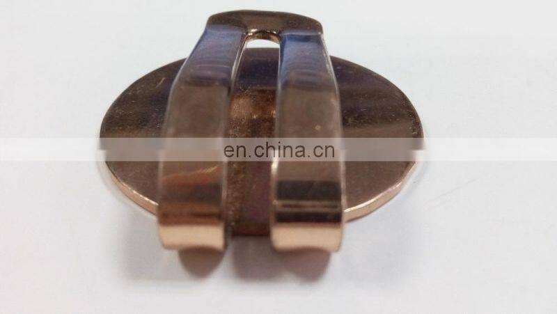 Custom American style hat clip in die cast process and shiny copper plating