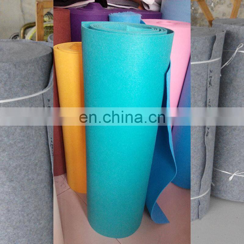 wholesale needle punched nonwoven fabric colorful 100% polyester felt roll