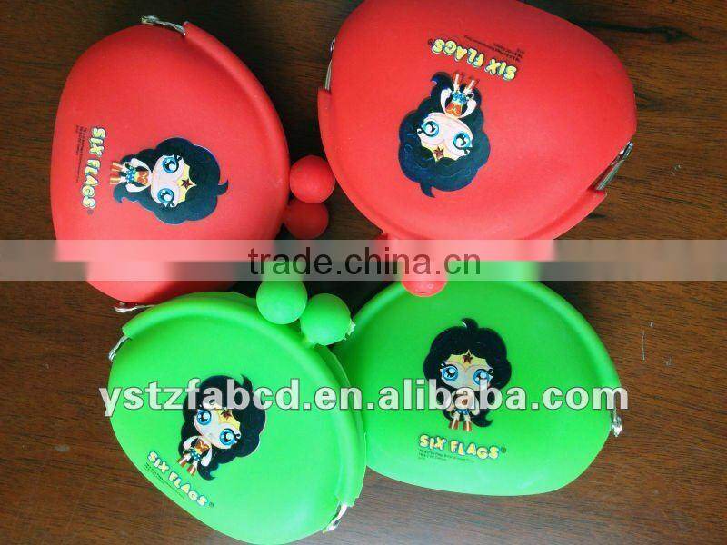 2016 Hottest sale Imprinting Silicone coin purse lady's wallet high quality coin purse from china