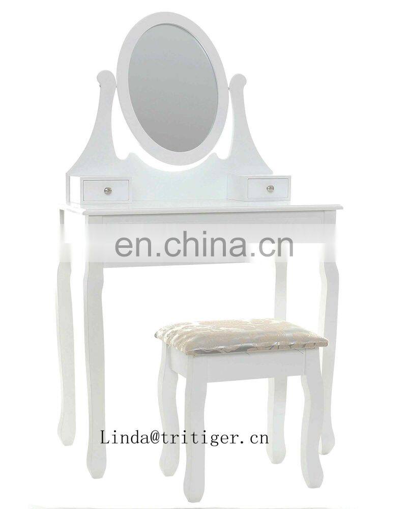 Plywood MDF dressing table set with mirror makeup vanity table wholesale