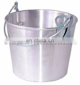 round metal shiny deer handle ice bucket