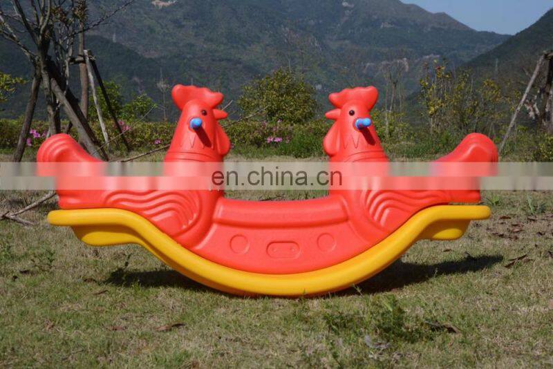 Children double rocking horse plastic rocking horse baby plastic trojan toy animals on the seesaw kindergarten teaching