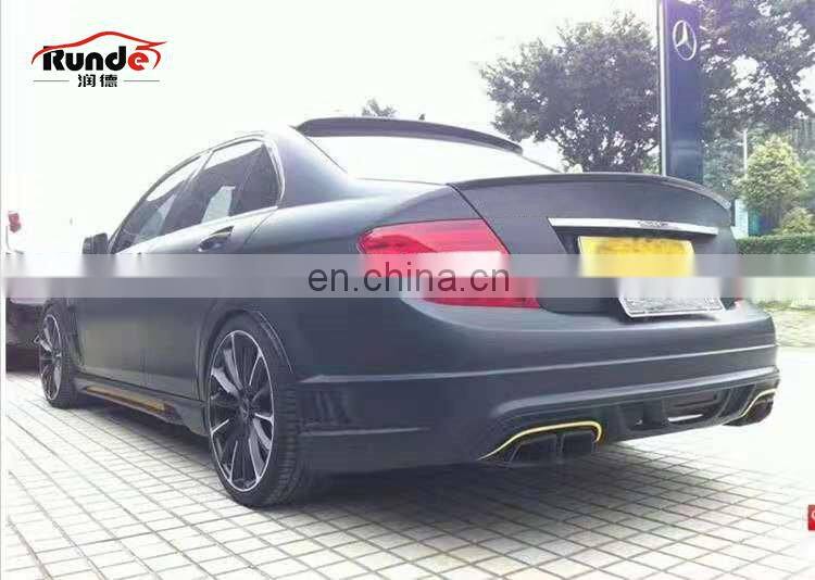 Runde FRP Material WD Style Body Kit Front Rear Bumper Side Skirts Fender For 2012-2014 Mercedes Bens C-Class w204 body kit