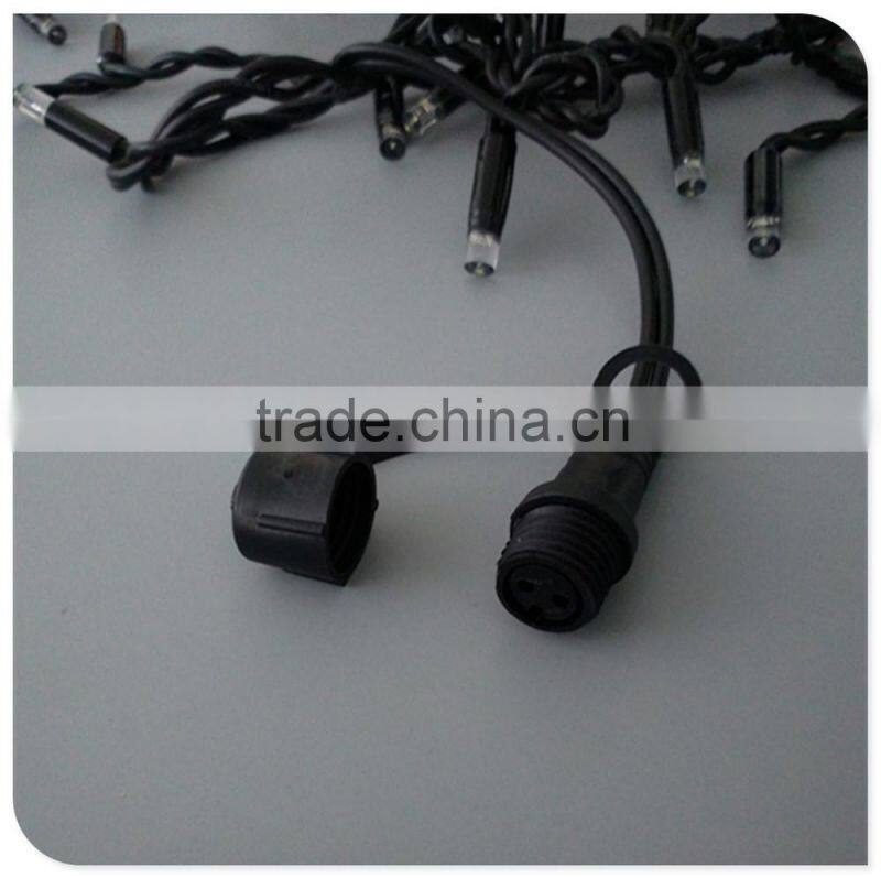 rubber cable led christmas icicle light with end connector
