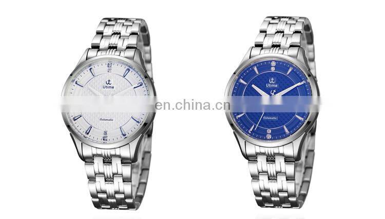 Utime Automatic Watch 316L Case Double Calendar Luminous Wristwatch Japan Automatic Movement Watches U0032G Relogio Masculino