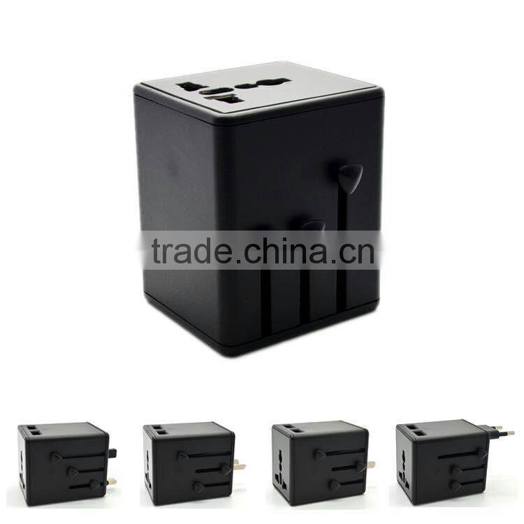 Output 5V 2.1A World Travel Universal Plug Power Outlet Adapter Dual USB Charger AU/US/UK/EU