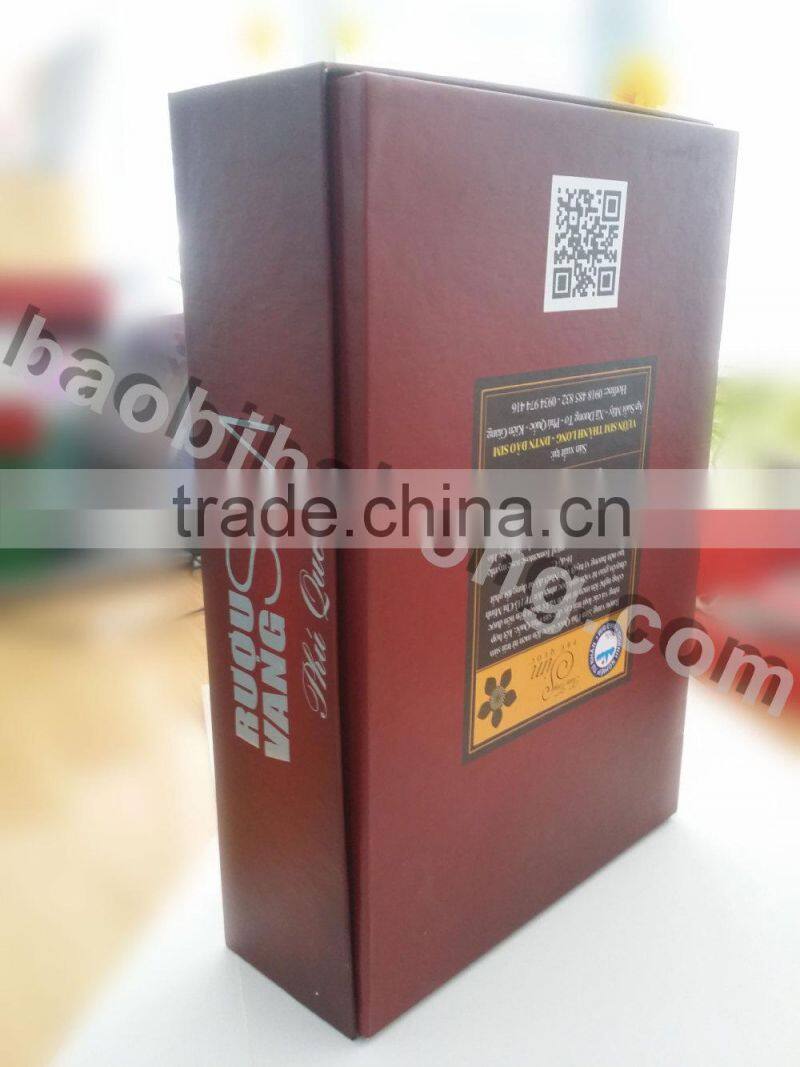 Luxury Wine Gift Carton Box / Vietnamese Sim Wine