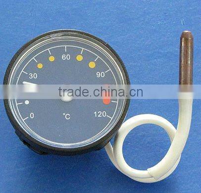 Capillary type clothes dryer thermometer