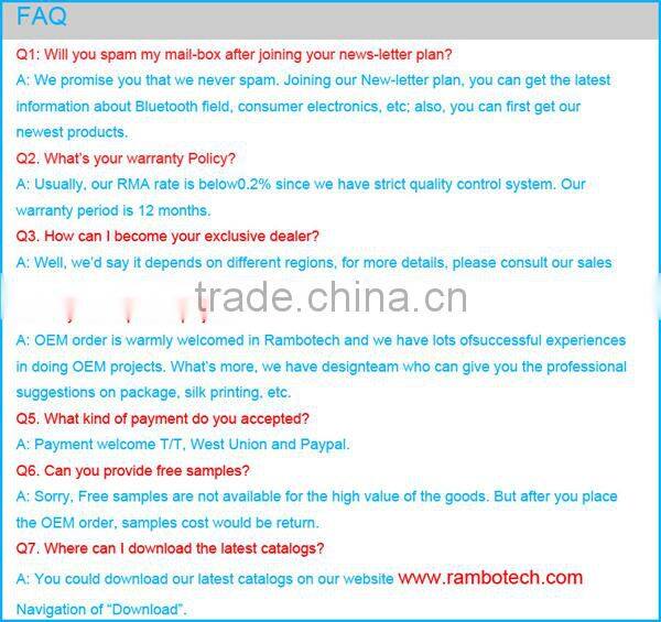 Portable amplifier headset microphone, lightweight V4.1 bluetooth mono headset with high sound quality