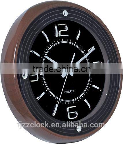 2014 Wooden Color Plastic Material Vintage Wall Clock