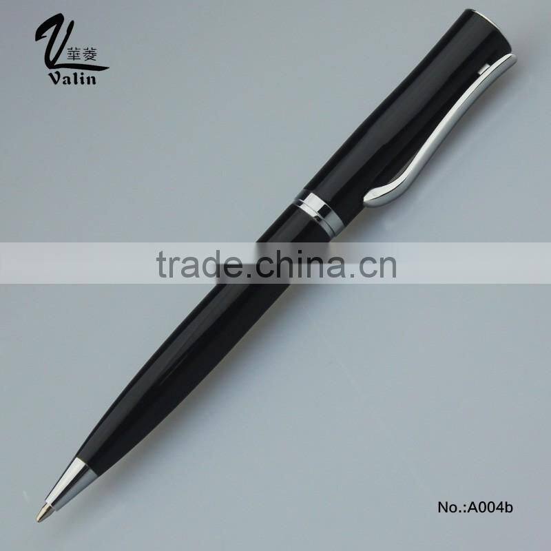 Diamond head black metal ball pen roller pen for promotional stationary