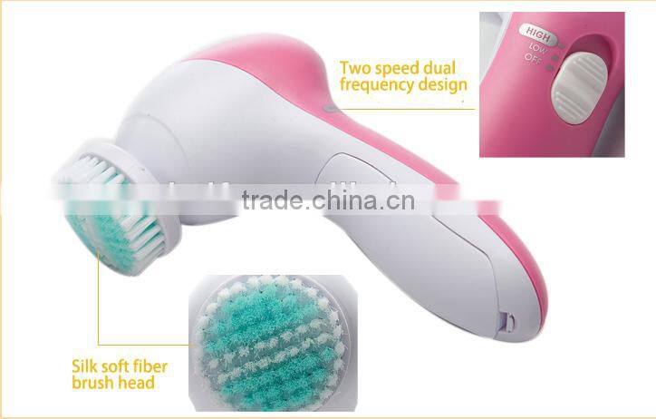 Skin Care Beauty Facial Brush Massager Scrubber 5 in 1 Electric Face Clean Brush