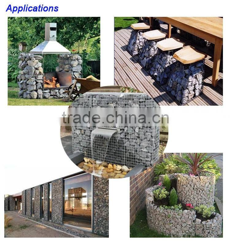 2016 gabion basket /retaining wall design/dimensions sizes for hot sale
