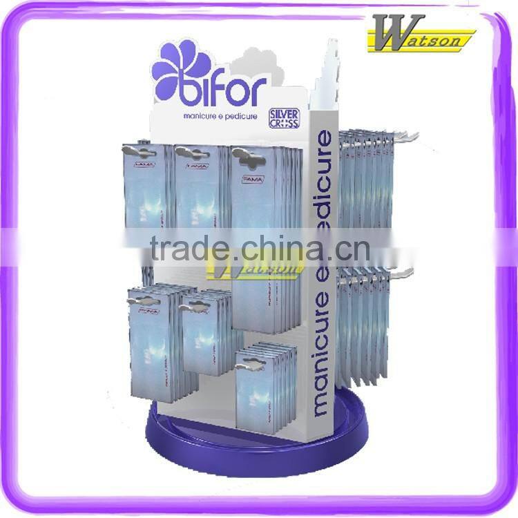 Small appliances flashlight electronics corrugated peg hook floor display stand rack