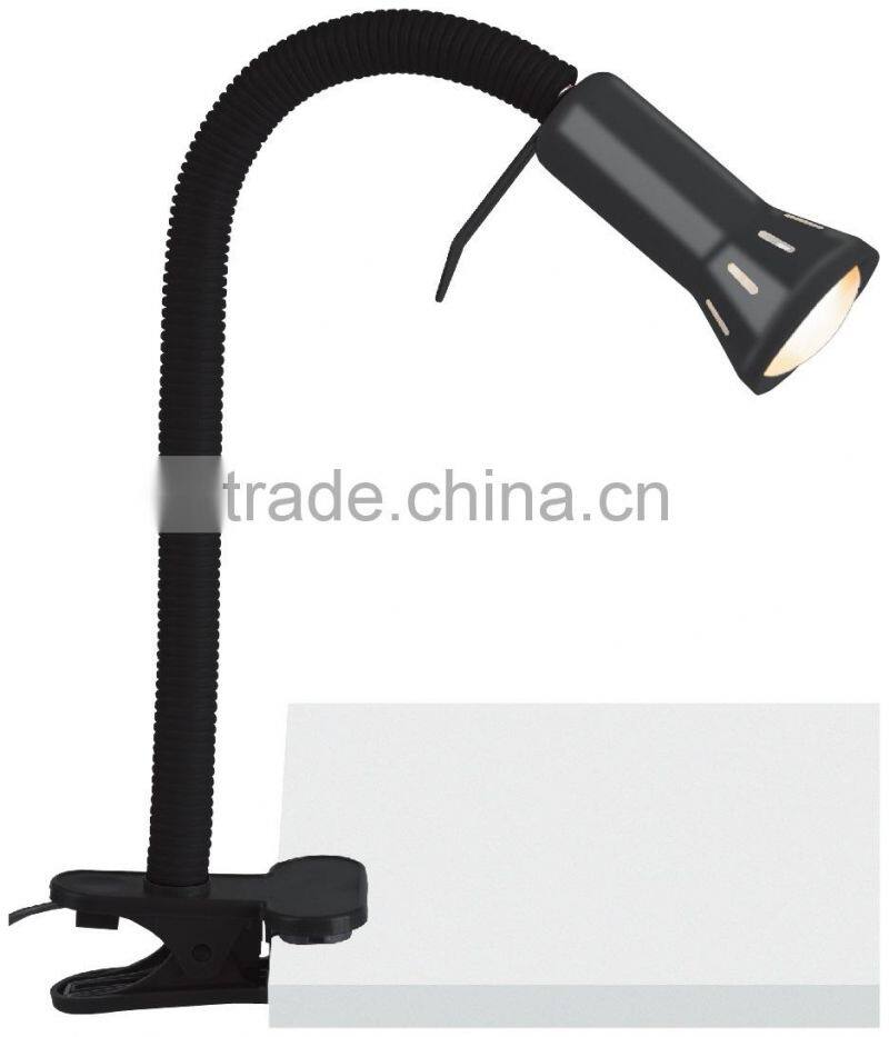 blue color clip desk lamp reading lamp,bedroom reading lamp suit for LED