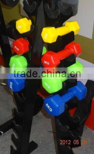 Hot Sale!!!TZ 3002 Fixed Black Rubber Dumbbell/black rubber dumbbell/dumbbell