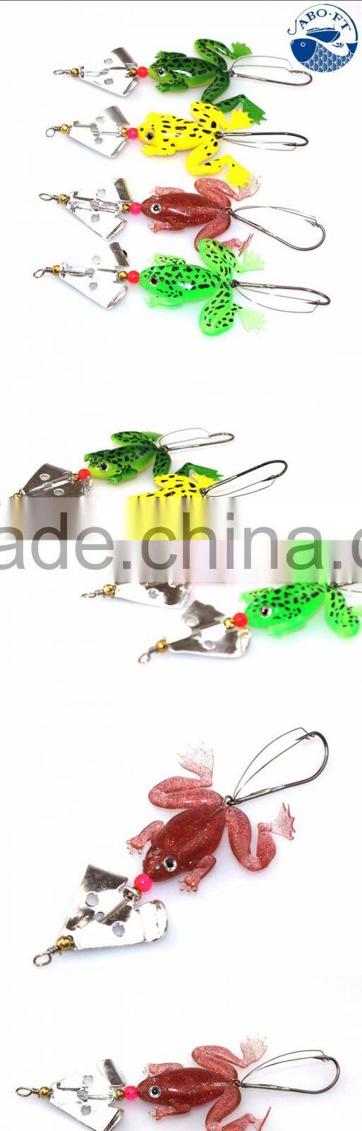 2016 wholesales price newest rotating sequins soft frog fishing lure